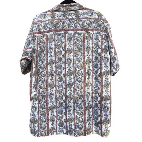 Woolrich Outdoor Wear Fish Shirt Hawaiian Style Vintage Oxford Shirt Size XL - Picture 6 of 8